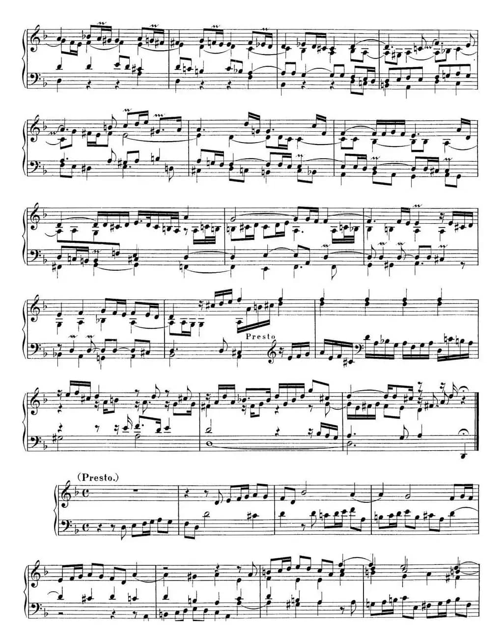 Toccata Minor BWV 913（7首托卡塔·No.4 d小调）