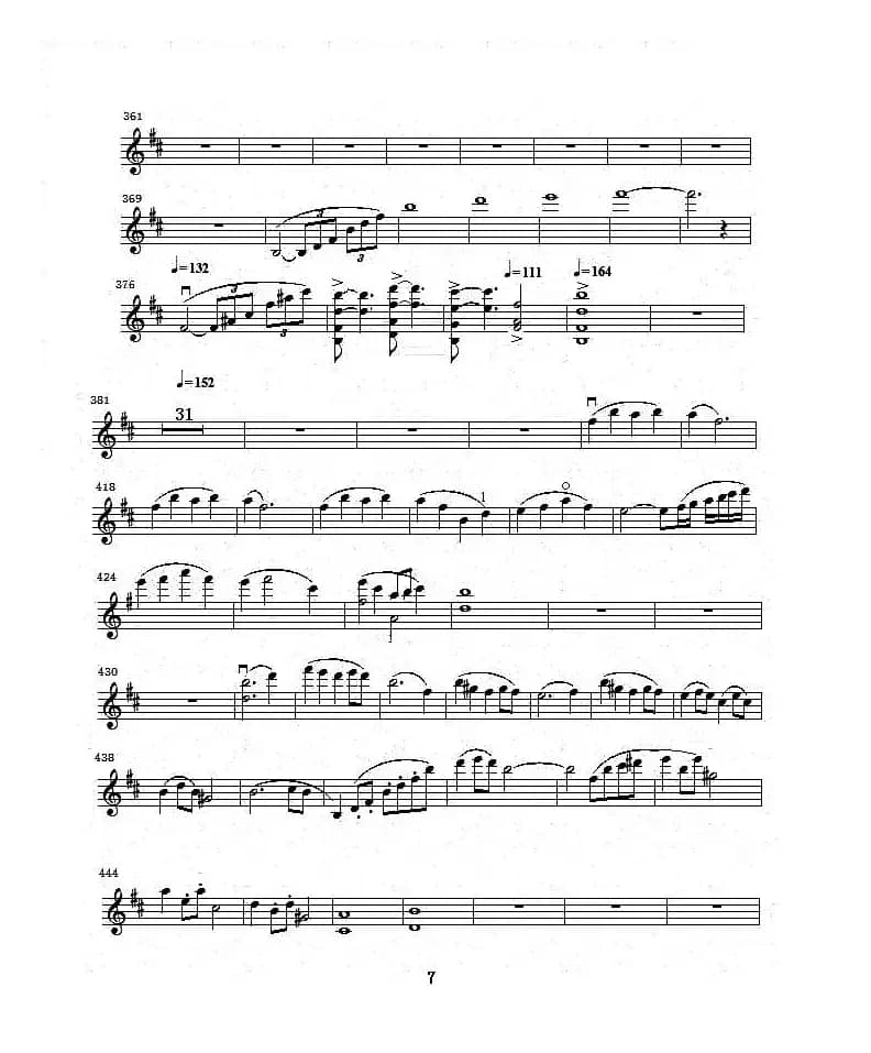 b小调第一小提琴协奏曲第一乐章（独奏小提琴分谱）