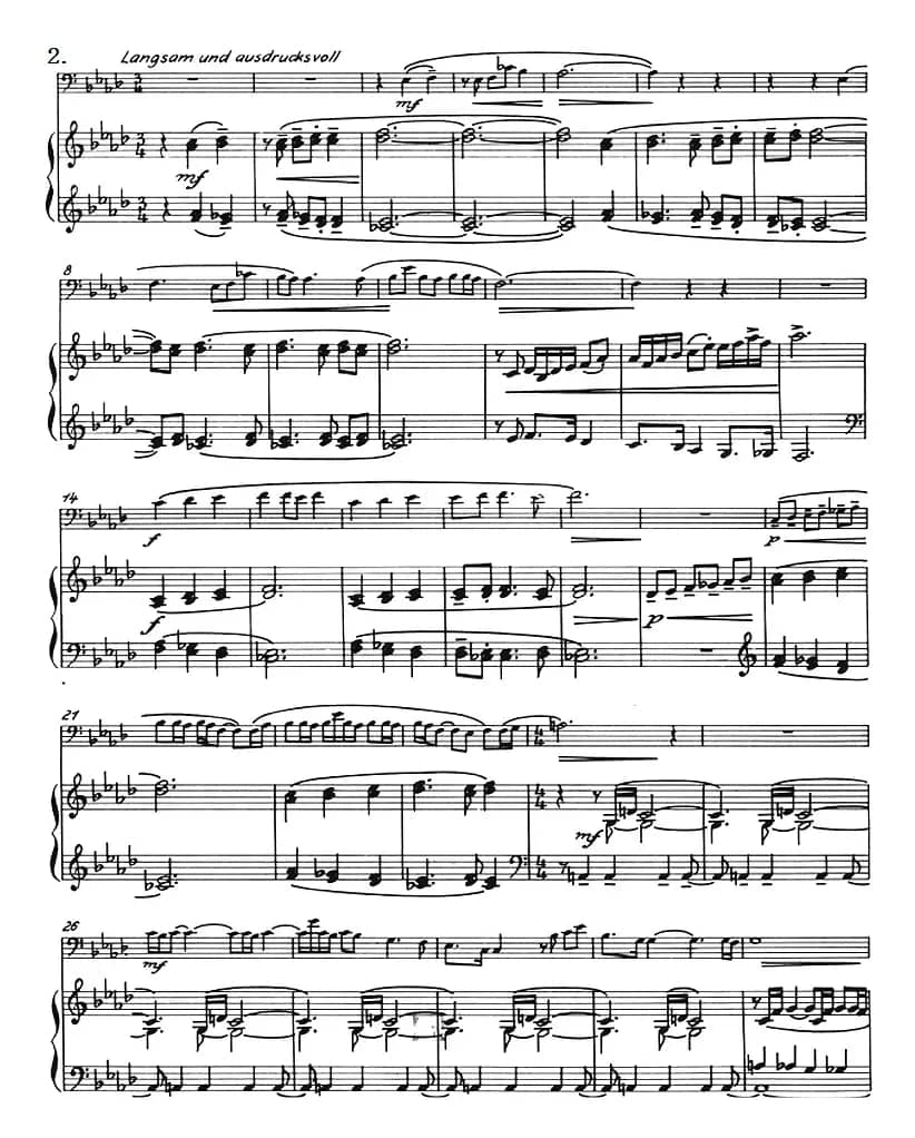 三首无词歌（长号+钢琴伴奏）