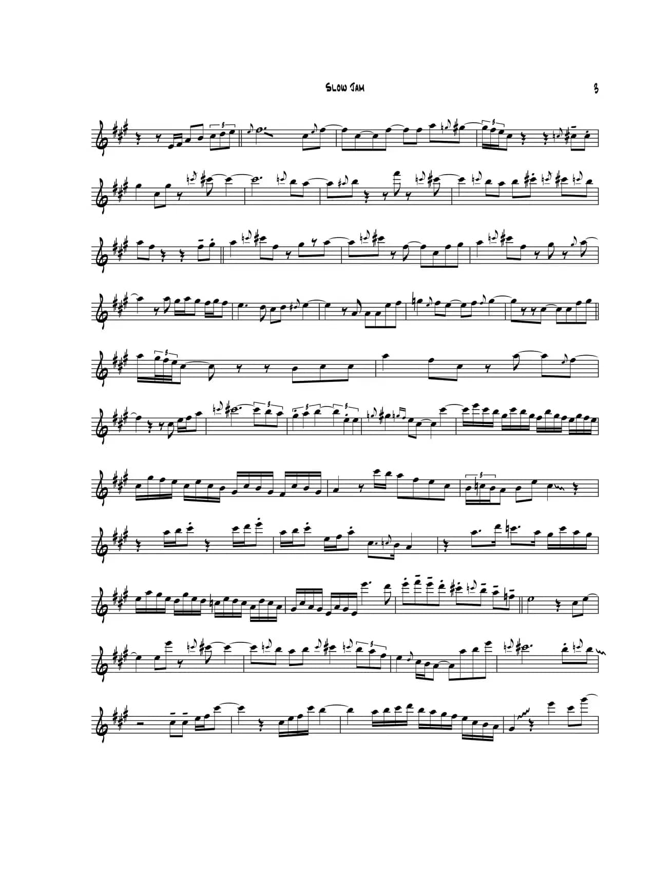 Slow Jam（次中音萨克斯）