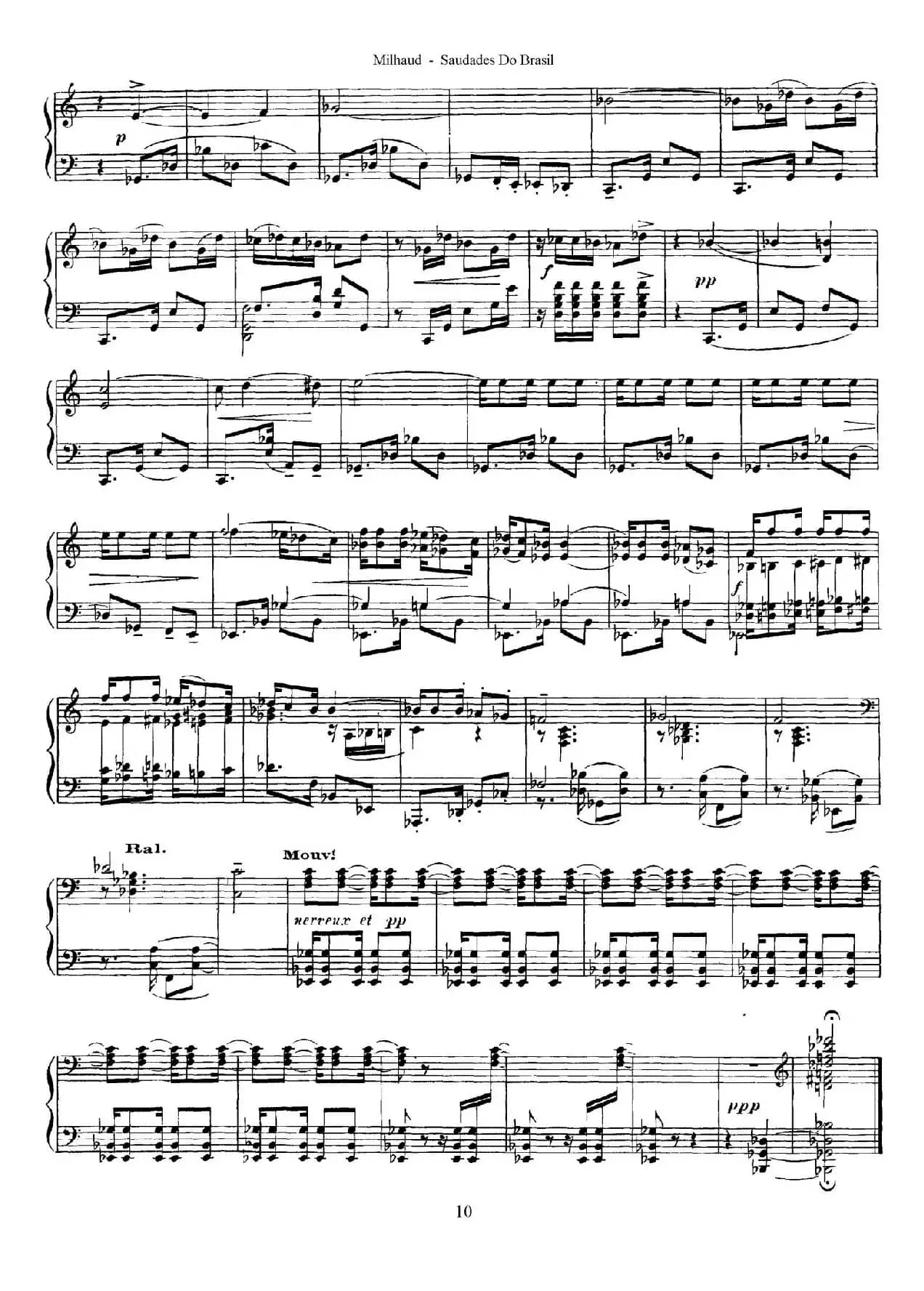 Saudados do Brasil Op.67（巴西回忆·Ⅴ）