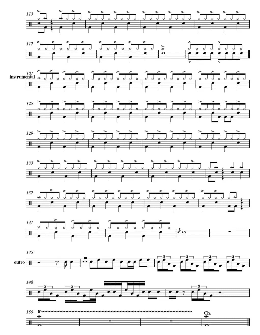 爵士鼓谱：Led Zeppelin - Rock n'roll