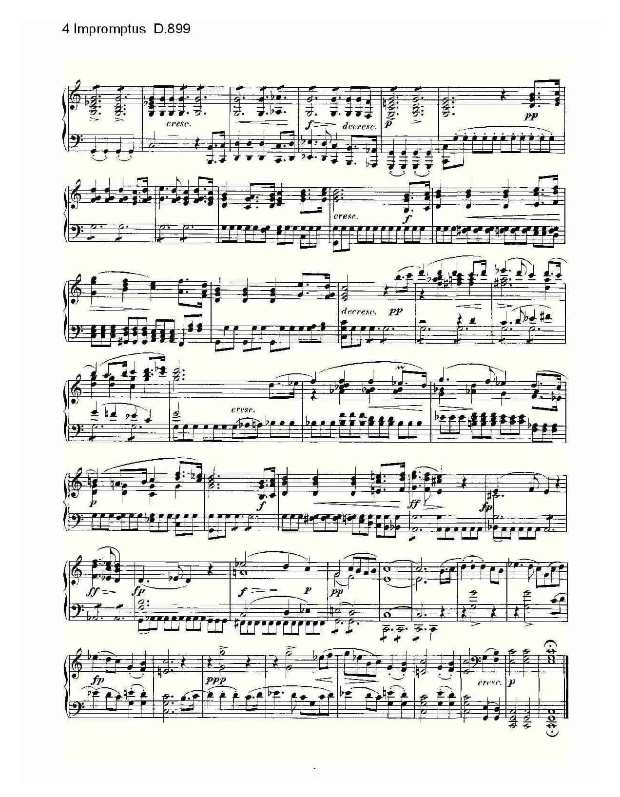 4 Impromptus D.899（4人即兴演奏 D.899）