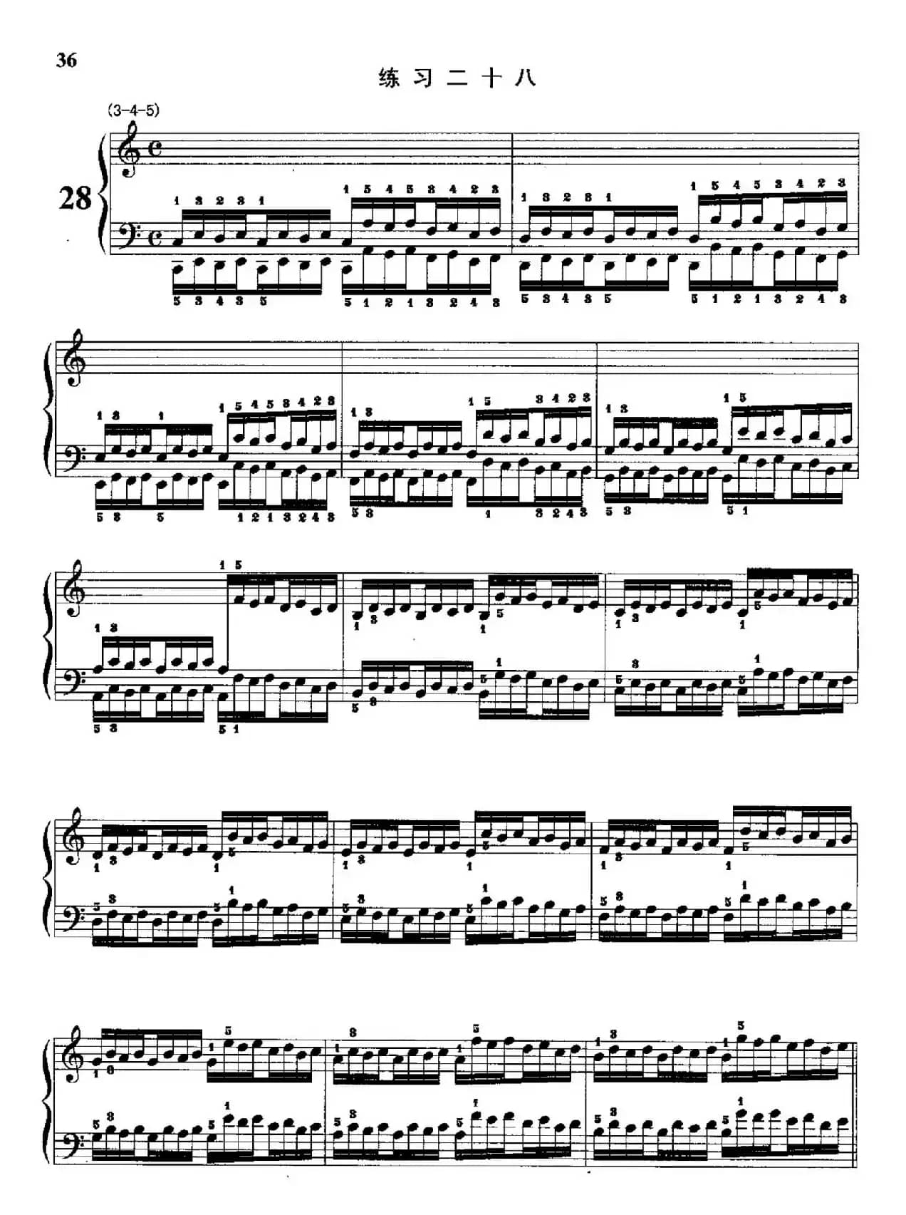 哈农钢琴练指法（第二部分·28）
