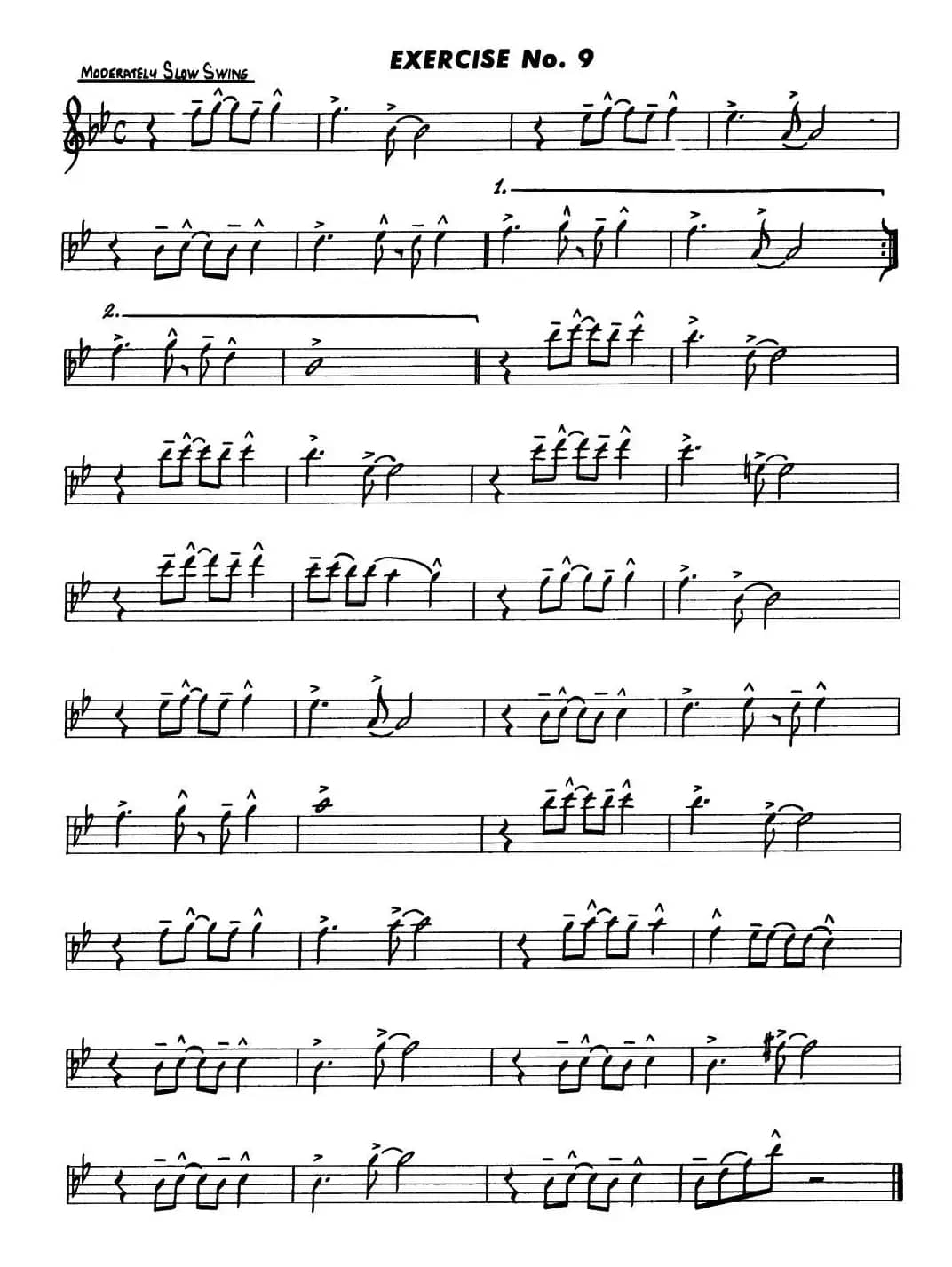 Basic Jazz Conception for saxophone（EXERCISE No.9）