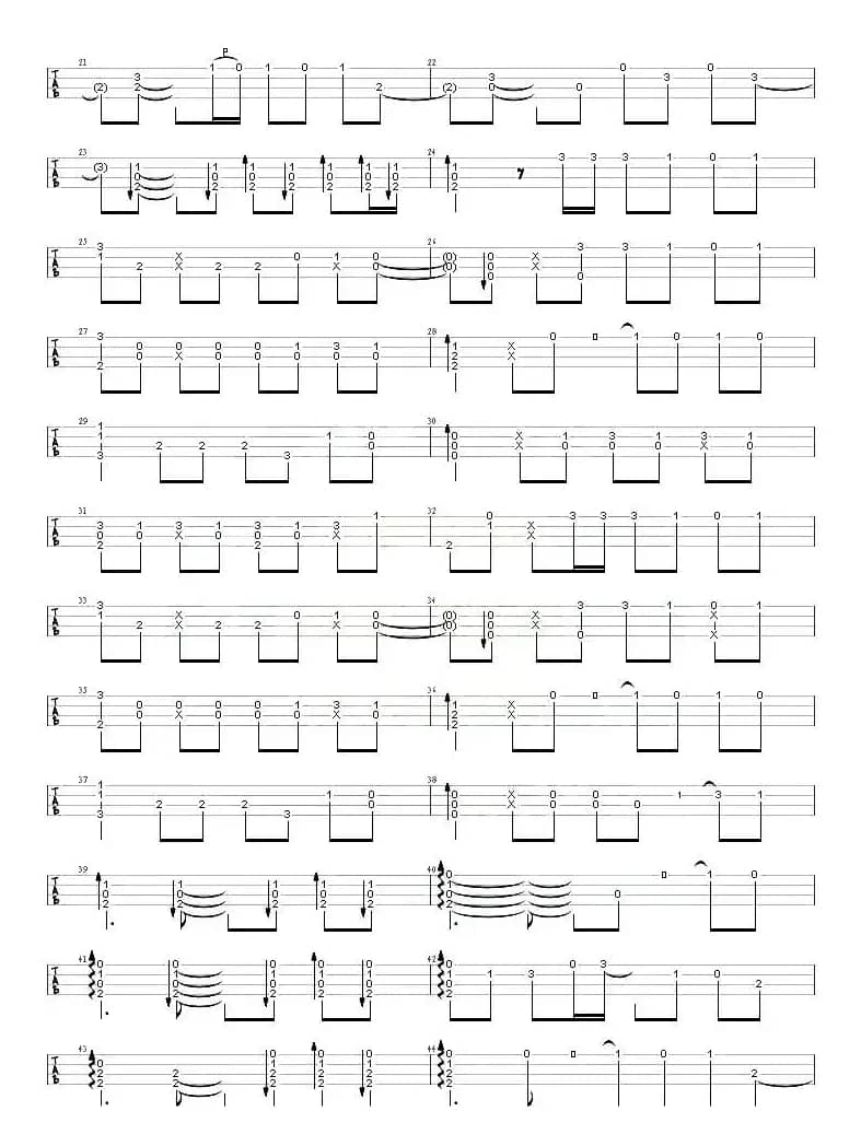 演员（尤克里里指弹谱）