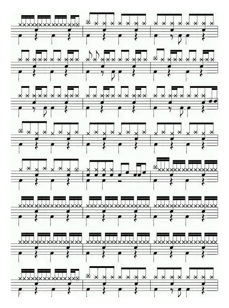 爵士鼓谱：Beyond - 情人