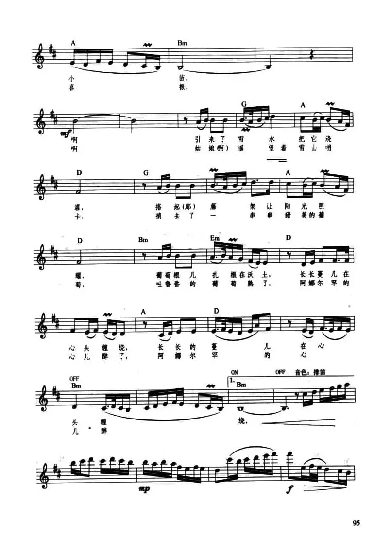 吐鲁番的葡萄熟了（带歌词提示版）