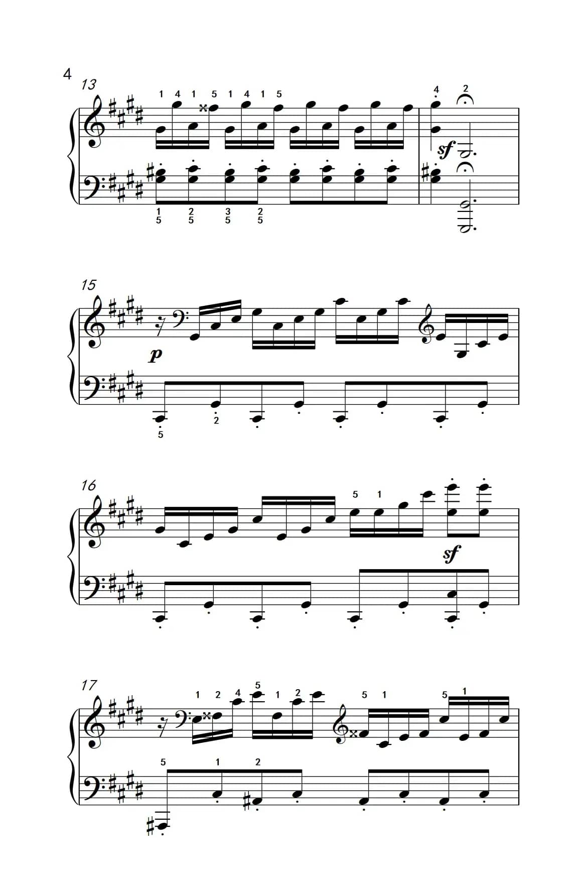 第十四号钢琴奏鸣曲（月光） 激动的急板