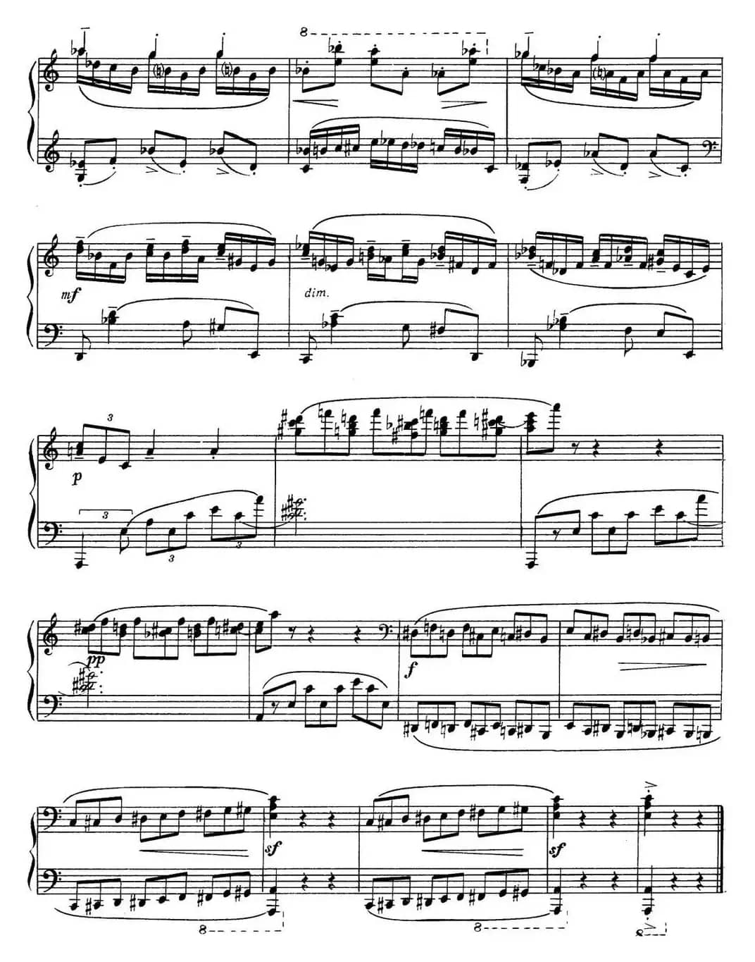 拉赫玛尼诺夫 音画练习曲14或15 Etudes tableaux Op.39 No.6