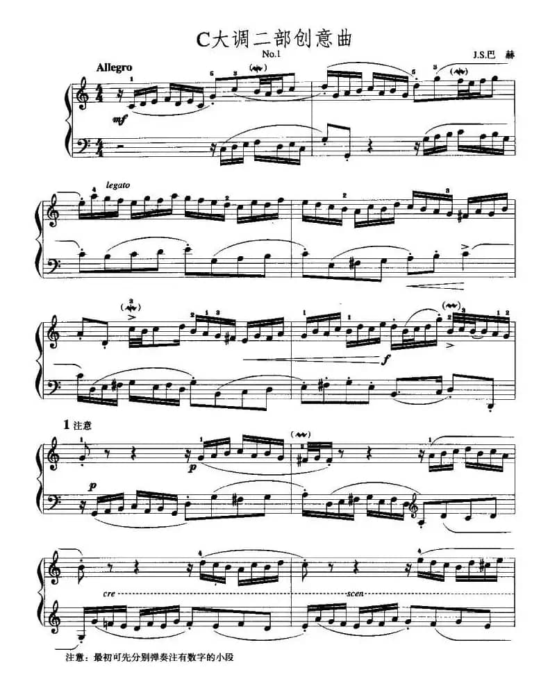 C大调二部创意