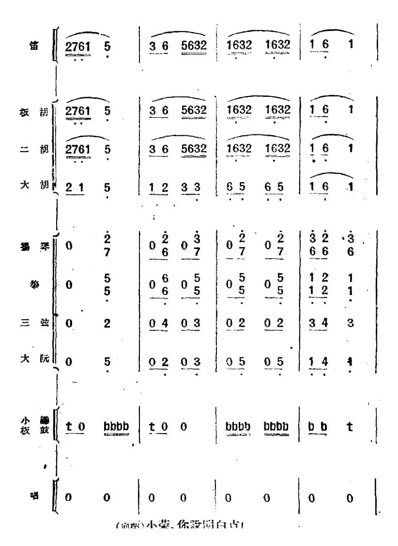 歌剧《小二黑结婚》第二曲 树上的柿子圆又圆（民乐合奏总谱）