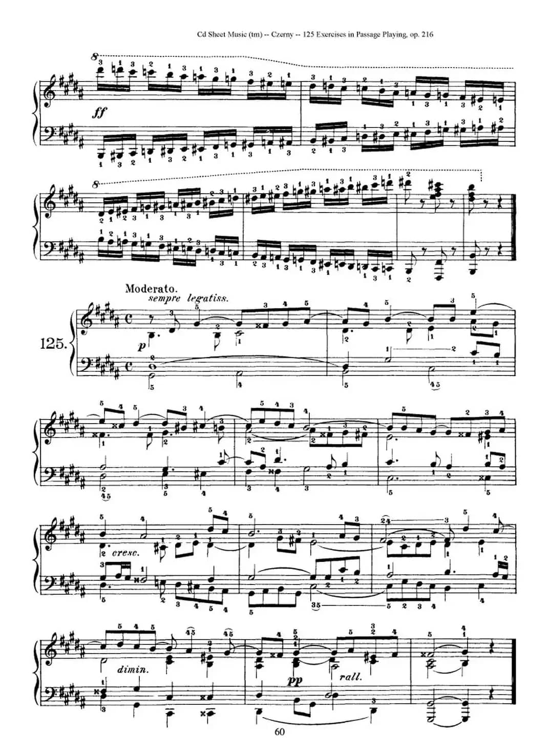 125 Exercises in Passage Playing Op.261（车尔尼125首钢琴短乐句练习曲（112——125））