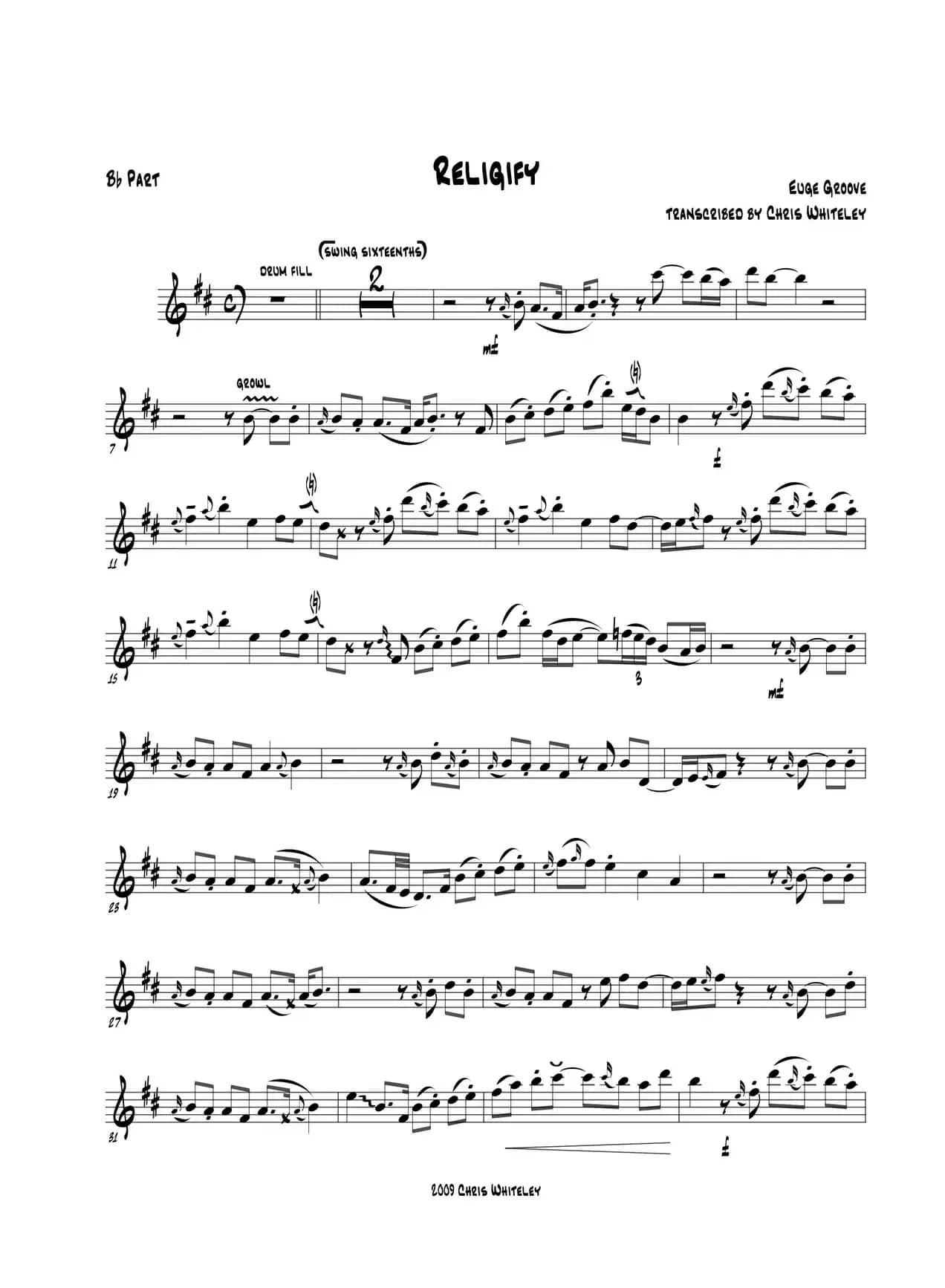 Religify（次中音萨克斯）