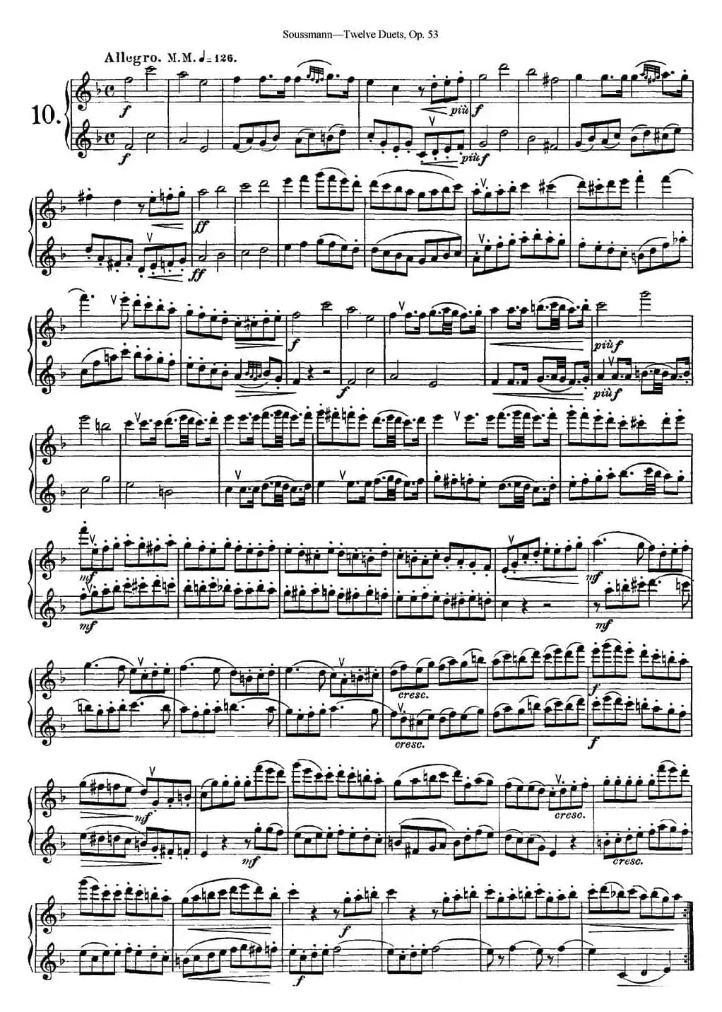 苏斯曼12首长笛重奏曲Op.53（NO.10-NO.11）