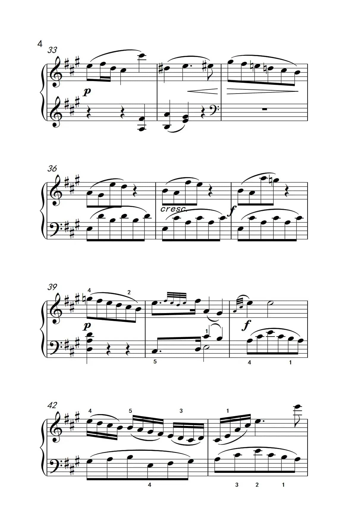 A大调钢琴奏鸣曲（小步舞曲）