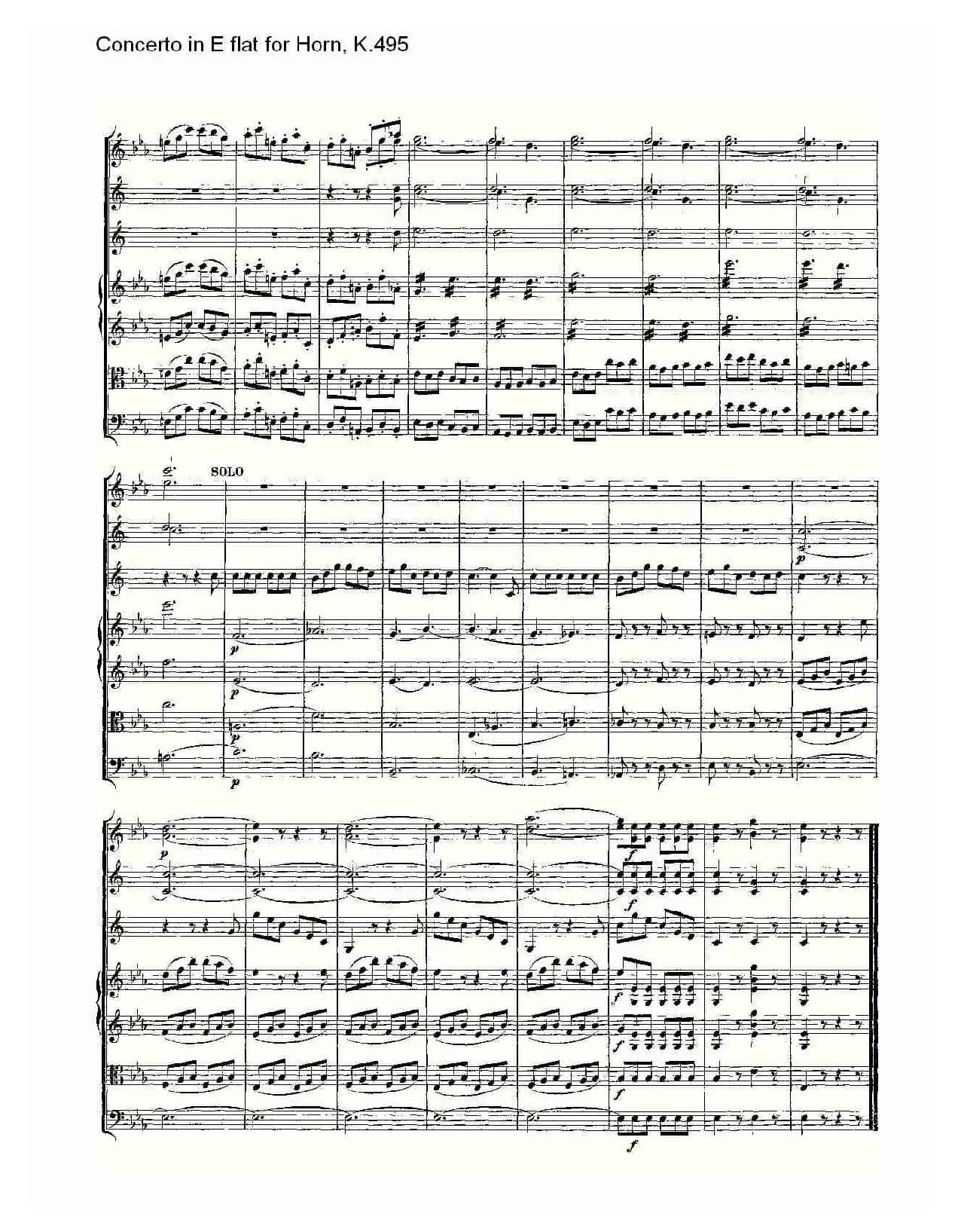 Concerto in E flat for Horn, K.495(Eb调法国号协奏曲, K.4)