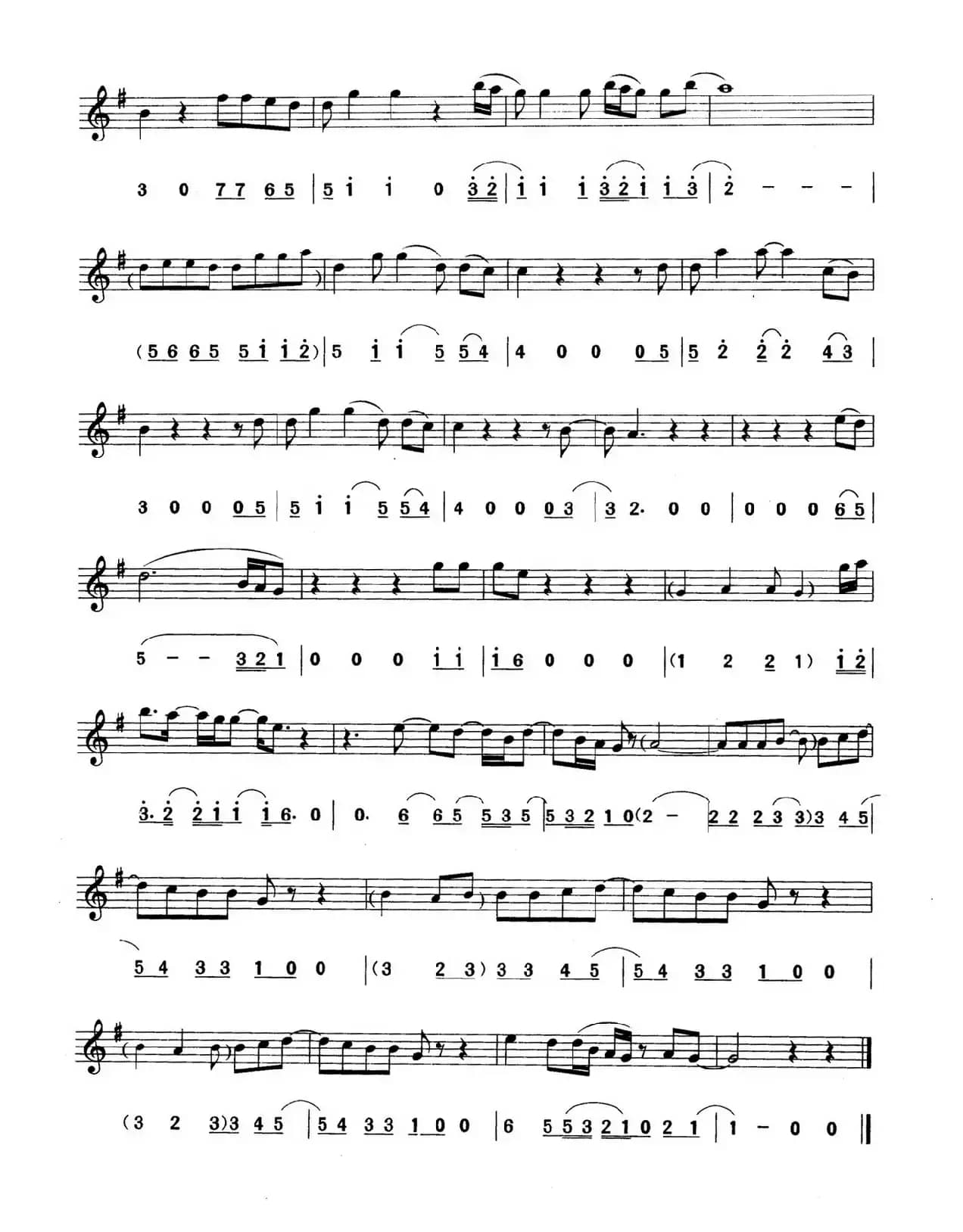 你就在我心里（线简谱对照版）