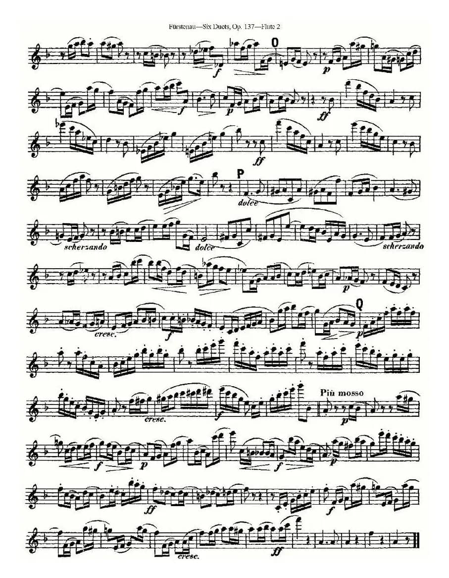 Six Duets, Op.137 之三（二重奏 六首作品 137号）