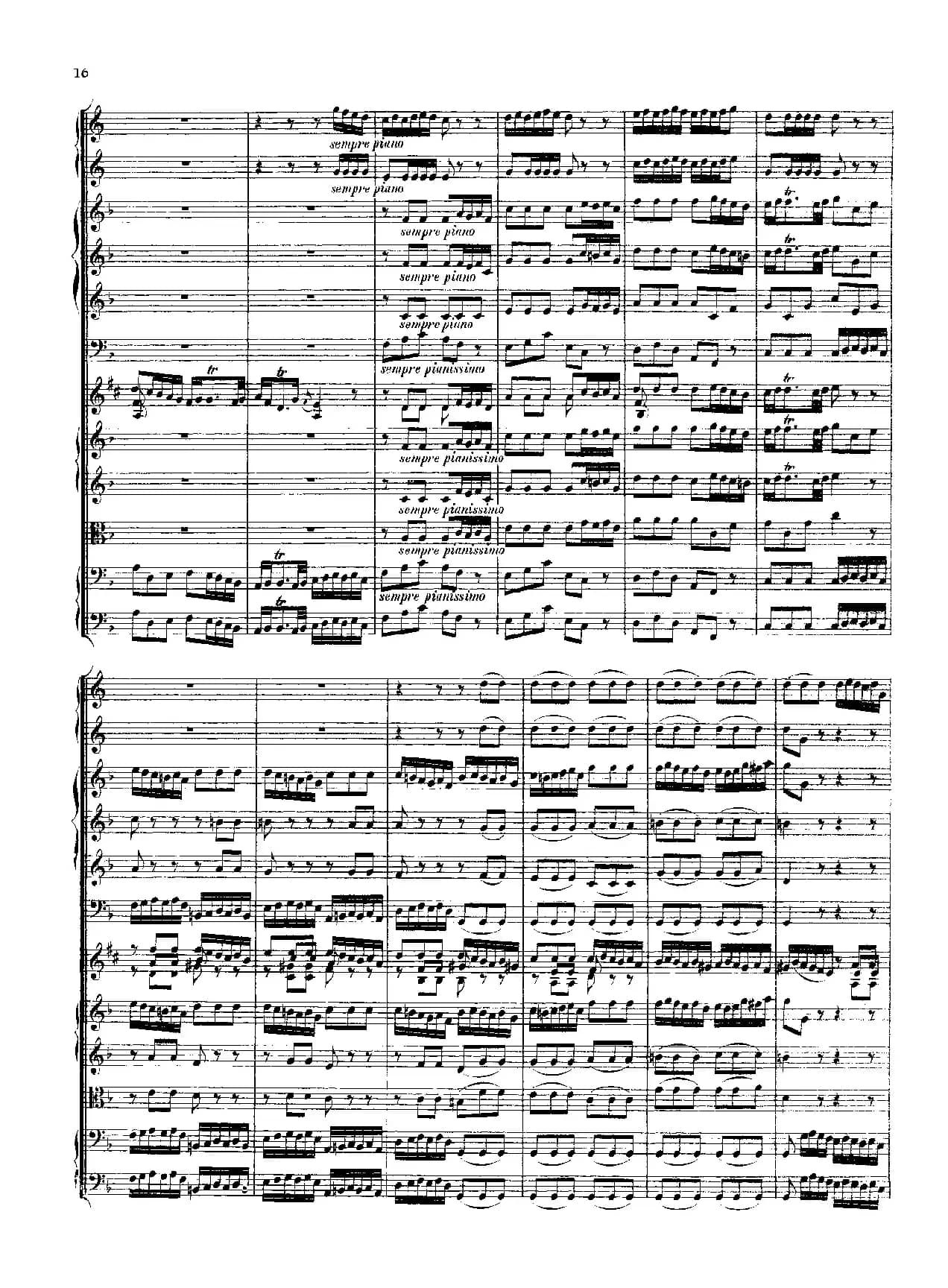 勃兰登堡第一协奏曲（弦乐合奏总谱）