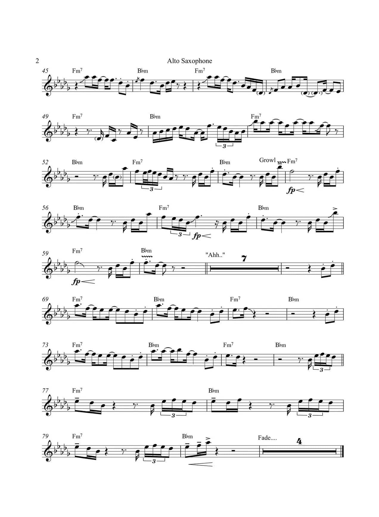 Easy Come Easy Go（中音萨克斯）