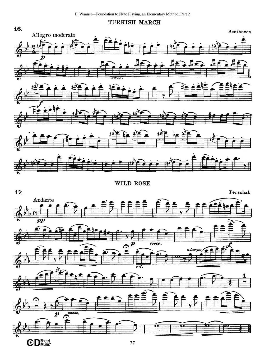 长笛演奏基础教程练习（Collection of Songs and solos）