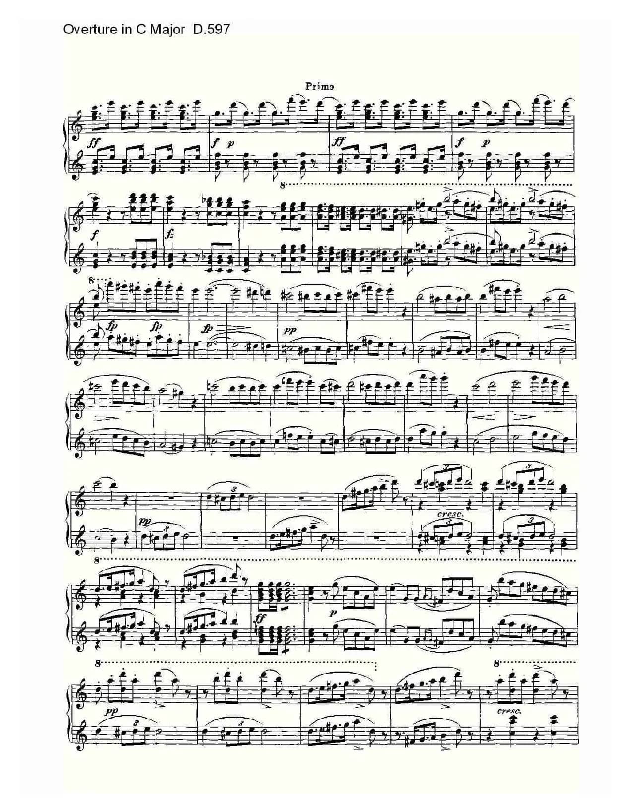 Overture in C Major D.597（Ｃ大调序曲 D.597）