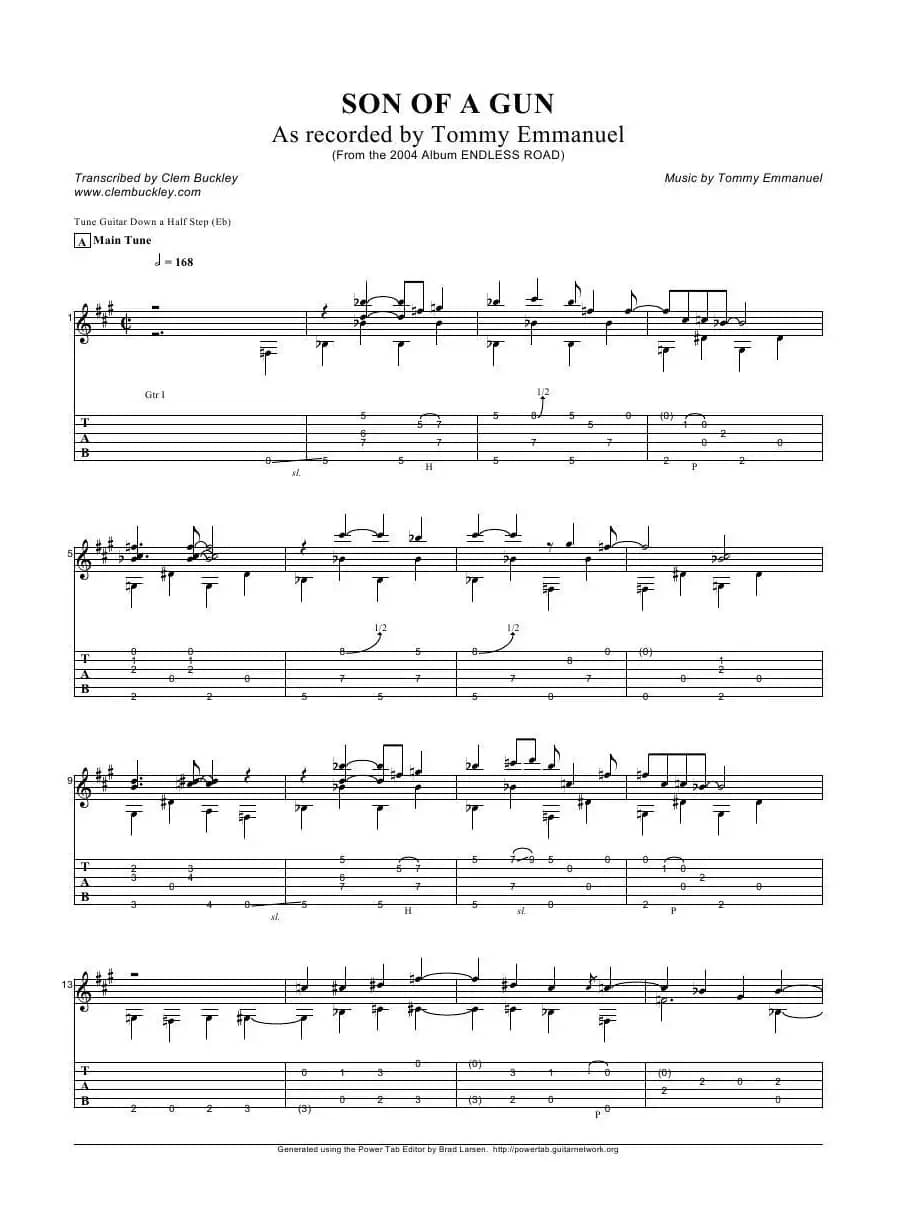 tommy emmanuel：son of a gun（指弹吉它）