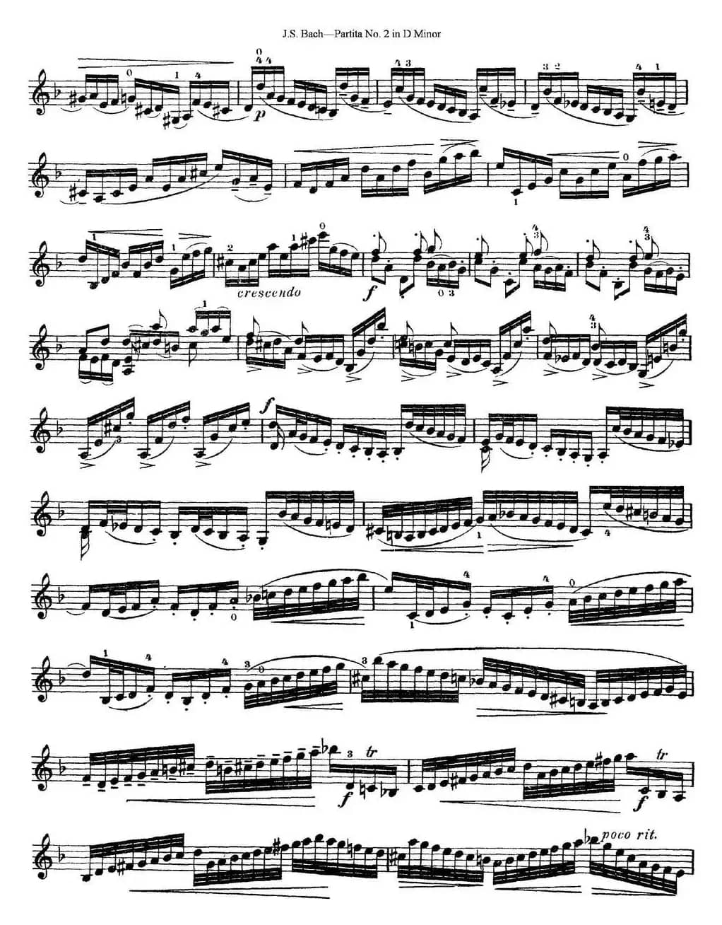 6 Violin Sonatas and Partitas 4.Partita No.2 in D Minor