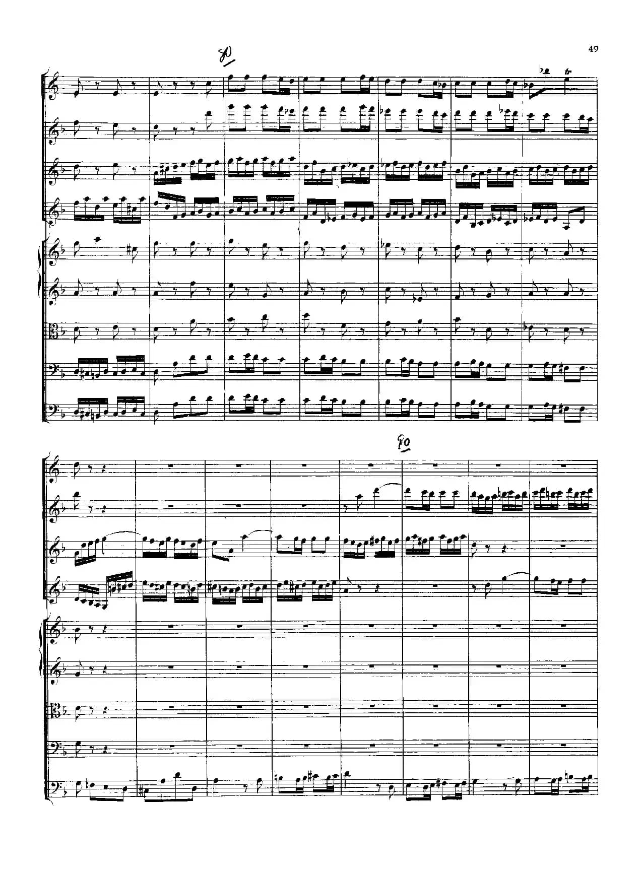 勃兰登堡第二协奏曲（弦乐合奏总谱）