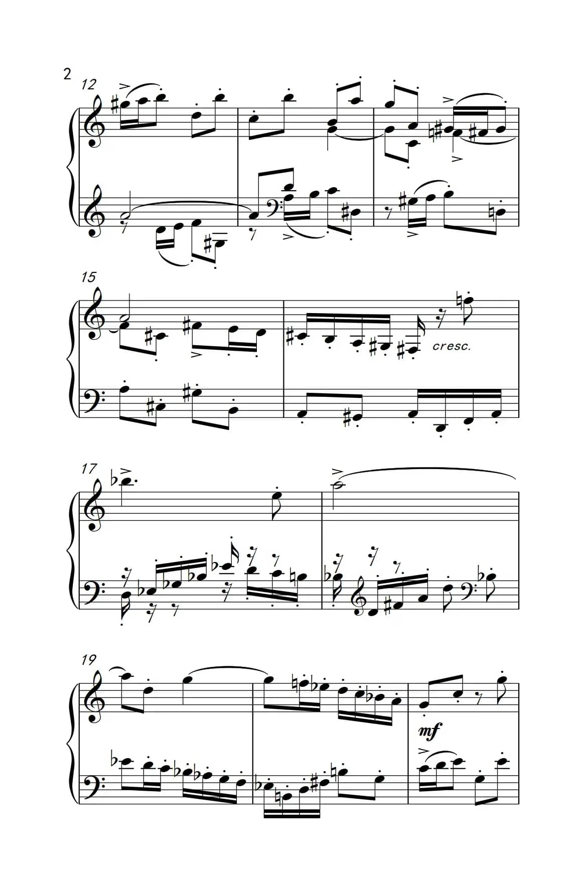 第九级2.赋格曲 Op.87 No.2（中央音乐学院 钢琴（业余）考级教程 7-9级）