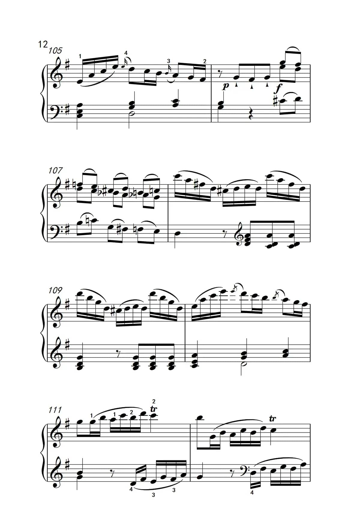 第六级 2.G大调奏鸣曲 莫扎特（中央音乐学院 钢琴（业余）考级教程 4-6级）