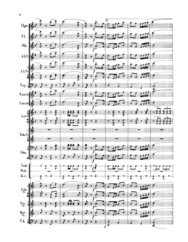 摩托化部队进行曲（军乐队总谱）