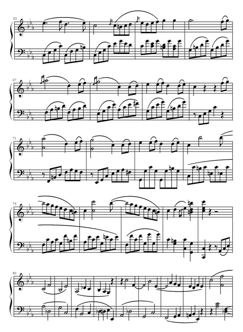 c小调第八钢琴奏鸣曲第三乐章（作品13号“悲怆”）