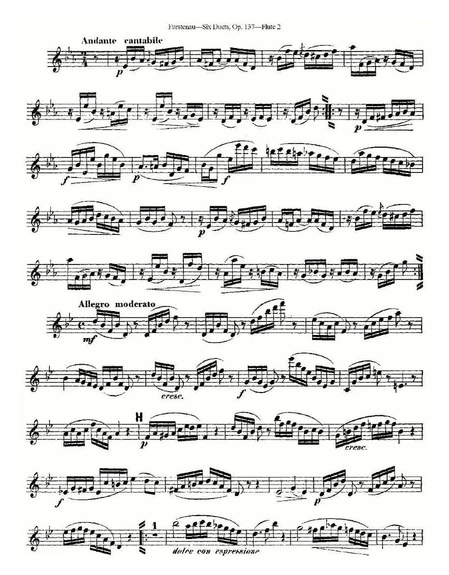 Six Duets, Op.137 之五（二重奏 六首作品 137号）