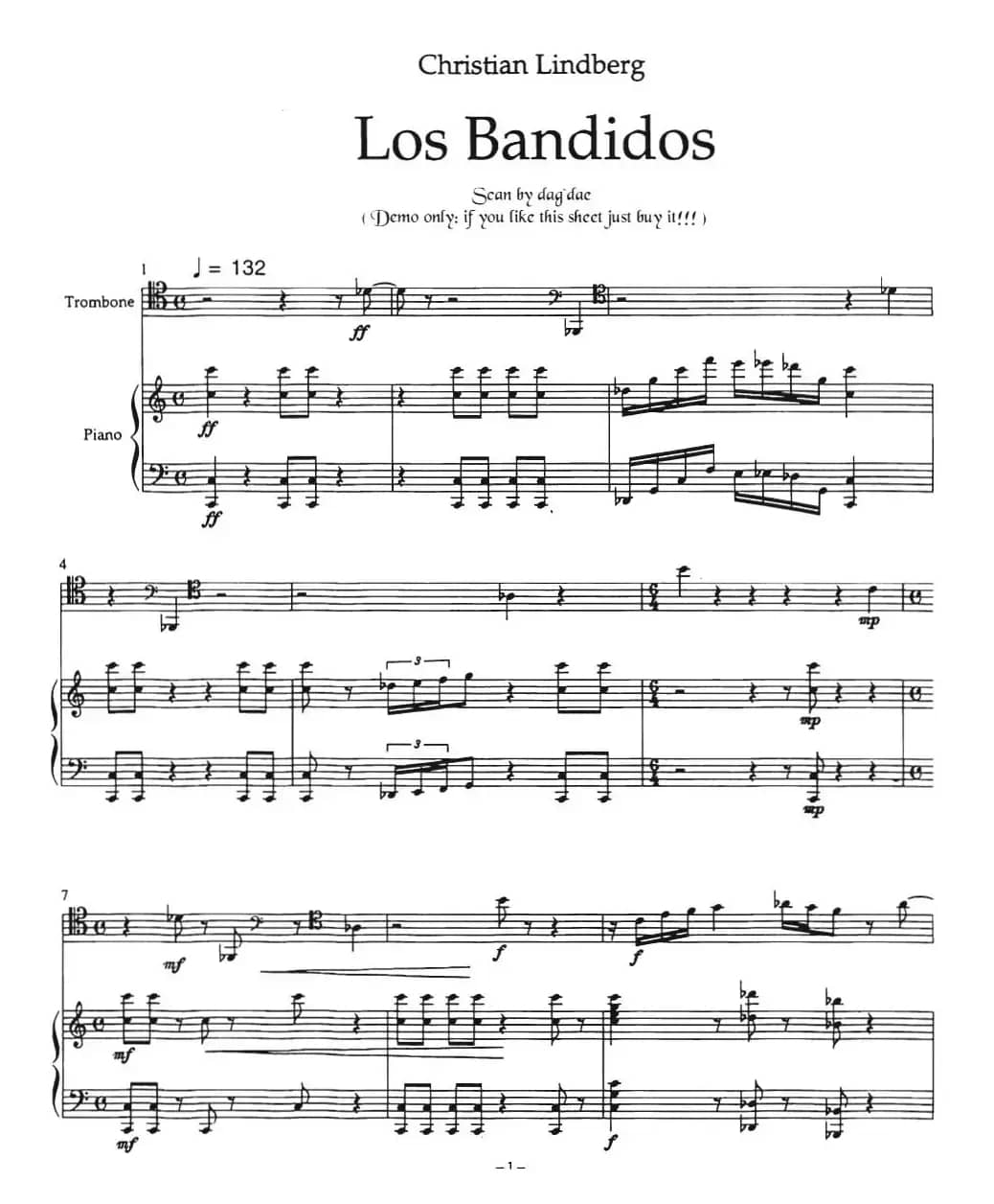 Los Bandidos（长号+钢琴）