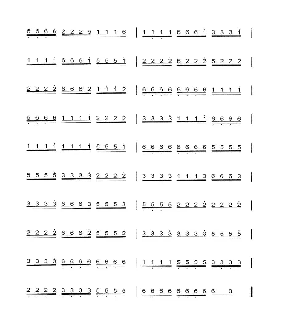 左右竹三连弹练习曲