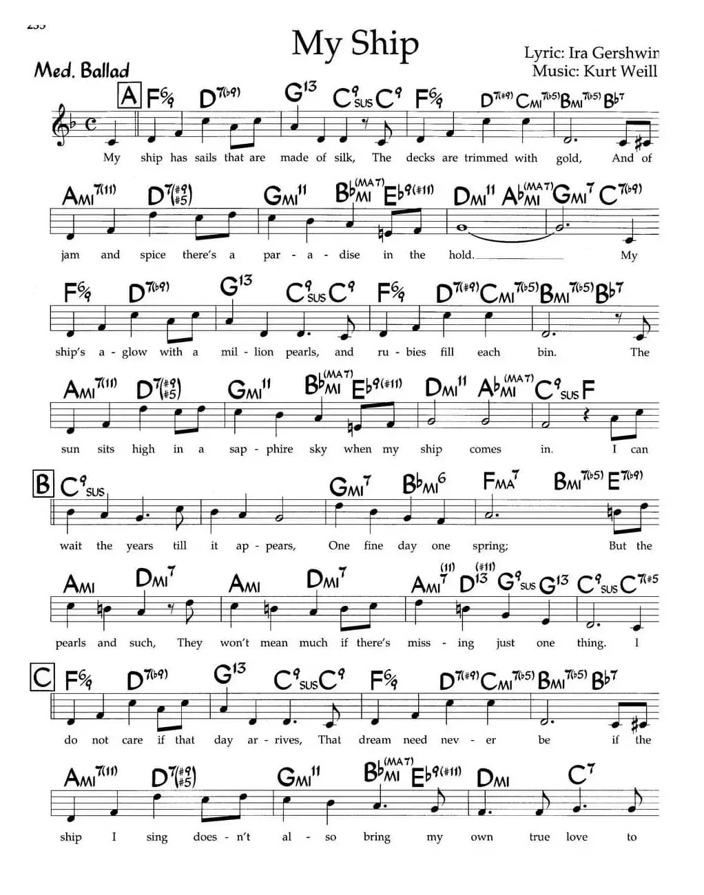 My Ship（爵士钢琴曲）