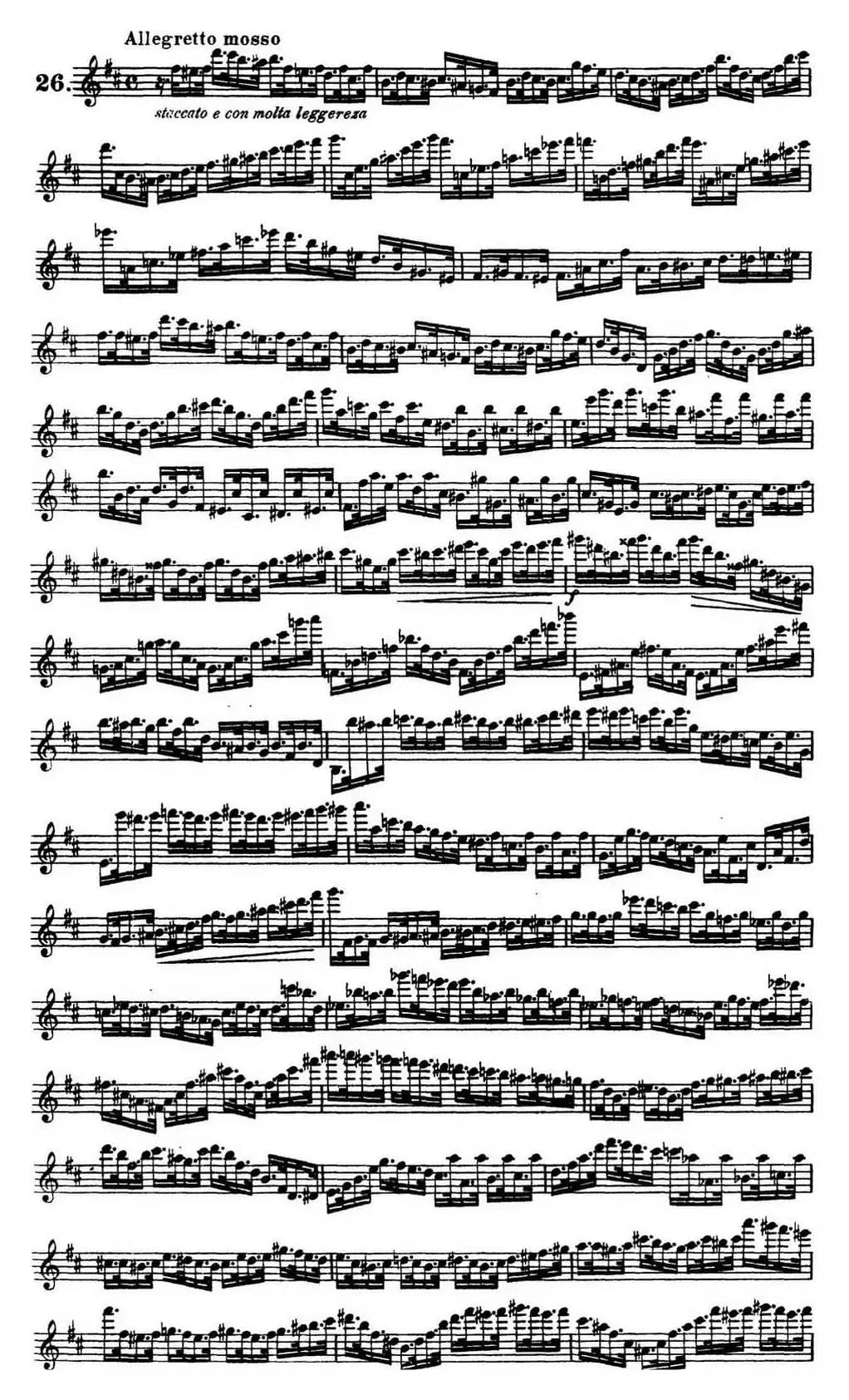 柯勒30首高级长笛练习曲作品75号（NO.26）