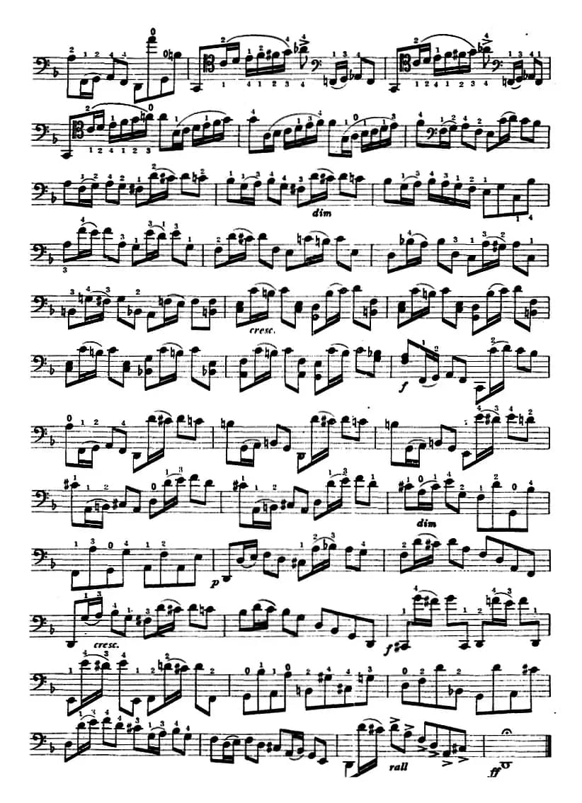 鲍斯特列姆大提琴练习曲（16-19）