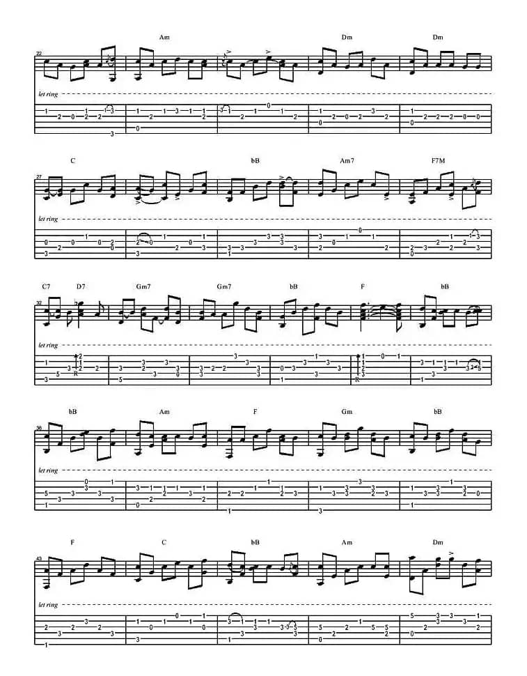 没那么简单（指弹谱）