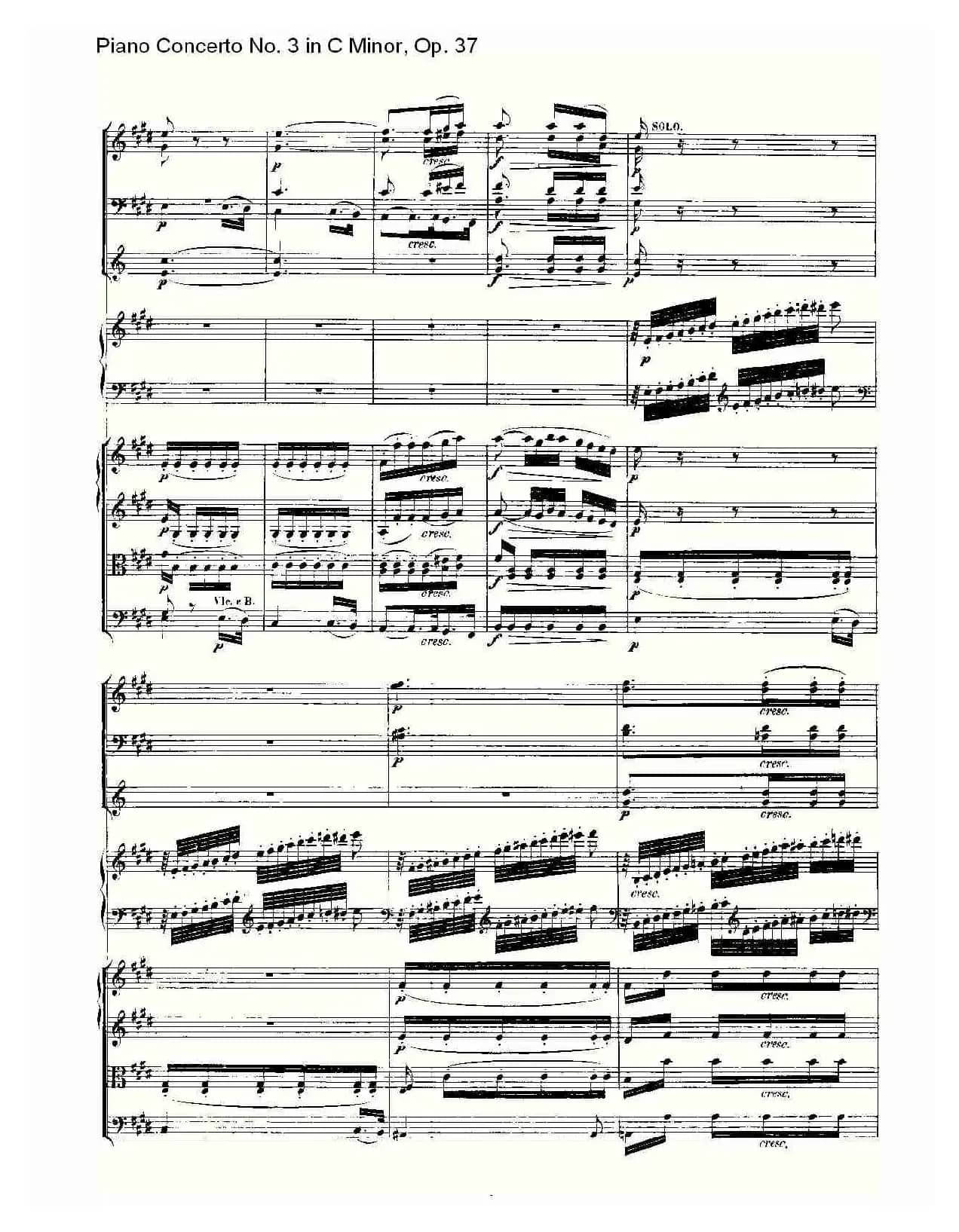 C小调钢琴第三协奏曲 Op.37  第二乐章