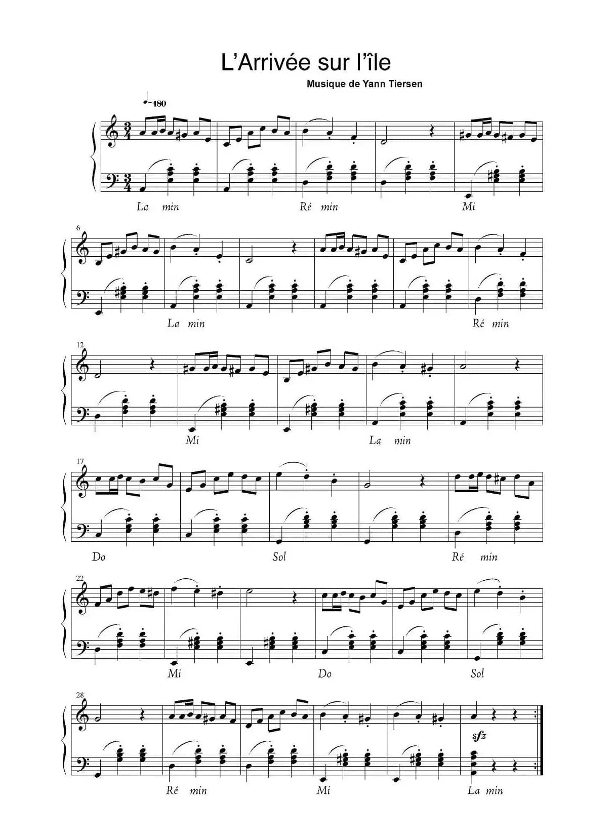 L’Arrivée sur l’le