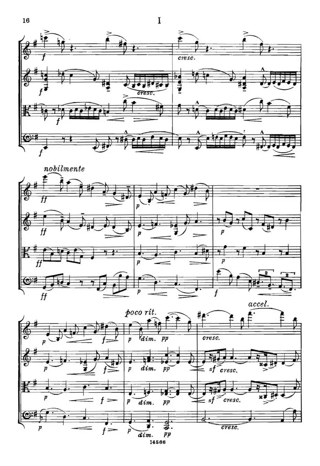 QUARTET Op.83（第一部分）（弦乐四重奏）