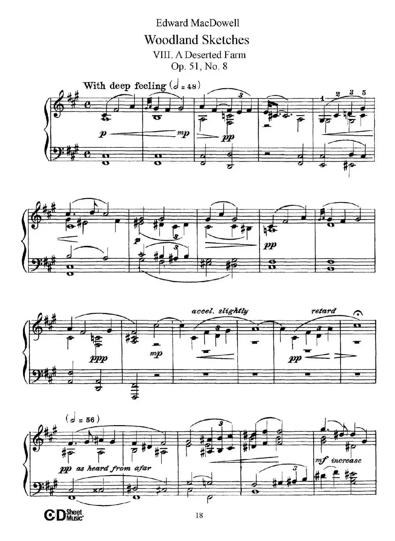 Woodland Sketches Op.51（森林素描·8）