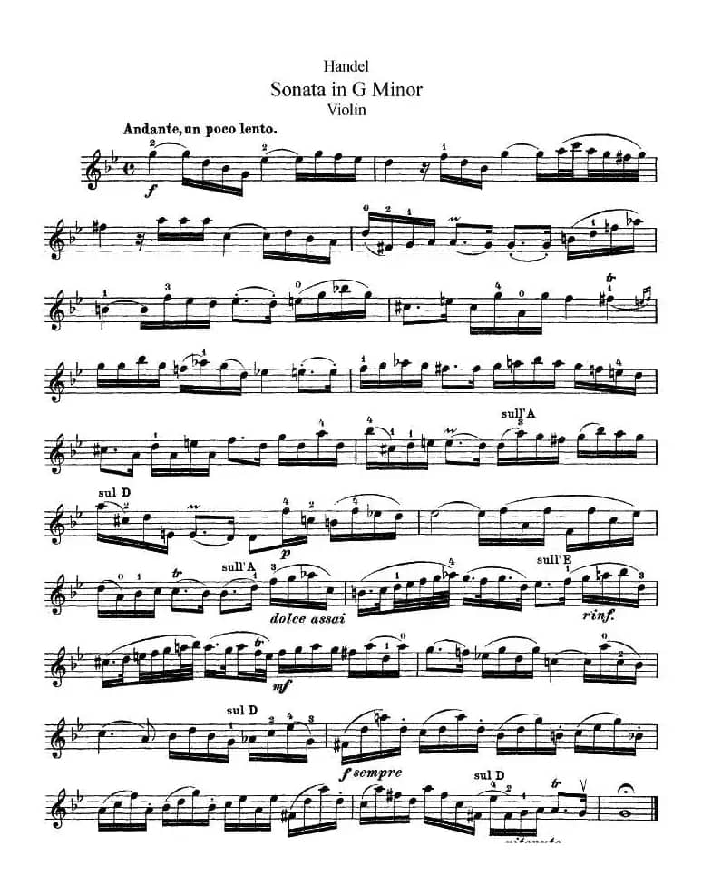 g小调小提琴奏鸣曲（亨德尔作曲版）