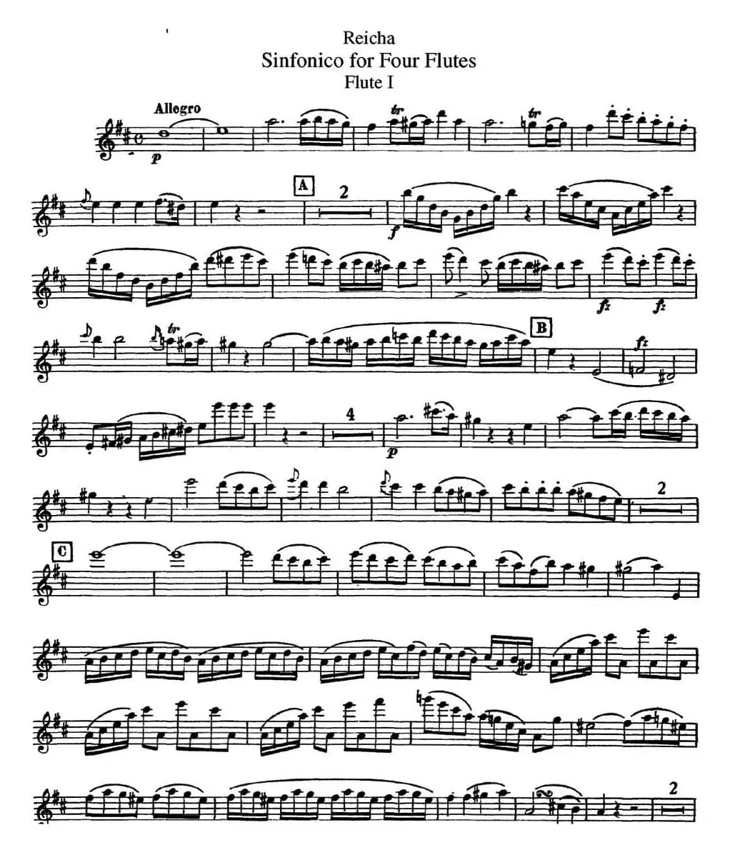 瑞查长笛四重奏（Flute 1）