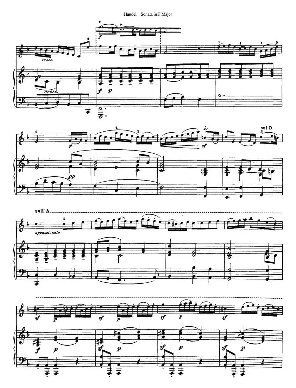 Violin Sonata No.3 in F major（小提琴+钢琴伴奏）