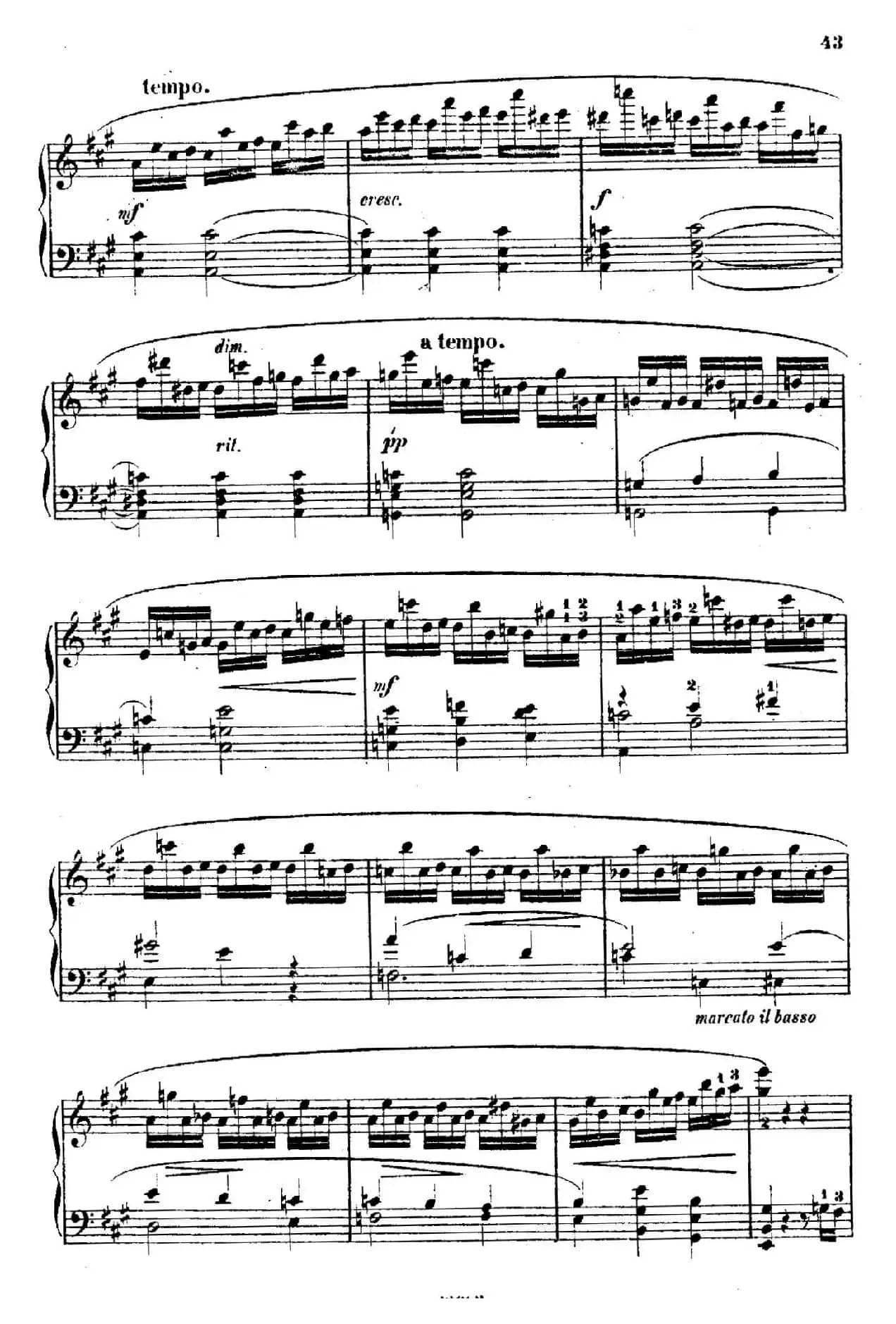 Douze Etudes de Salon Op.5（12首沙龙练习曲·9）