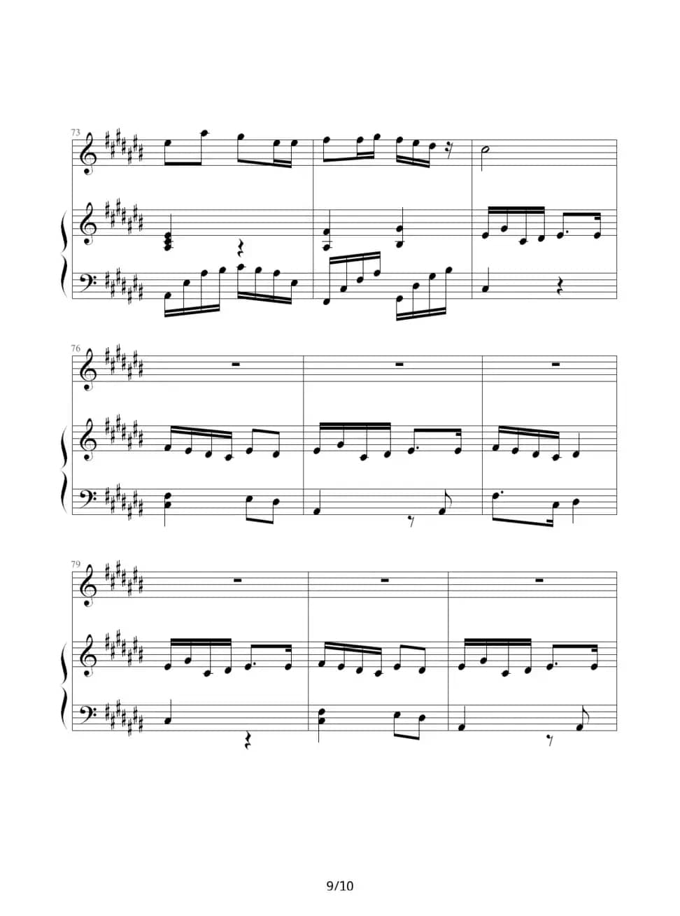 香水百合（钢琴伴奏谱）